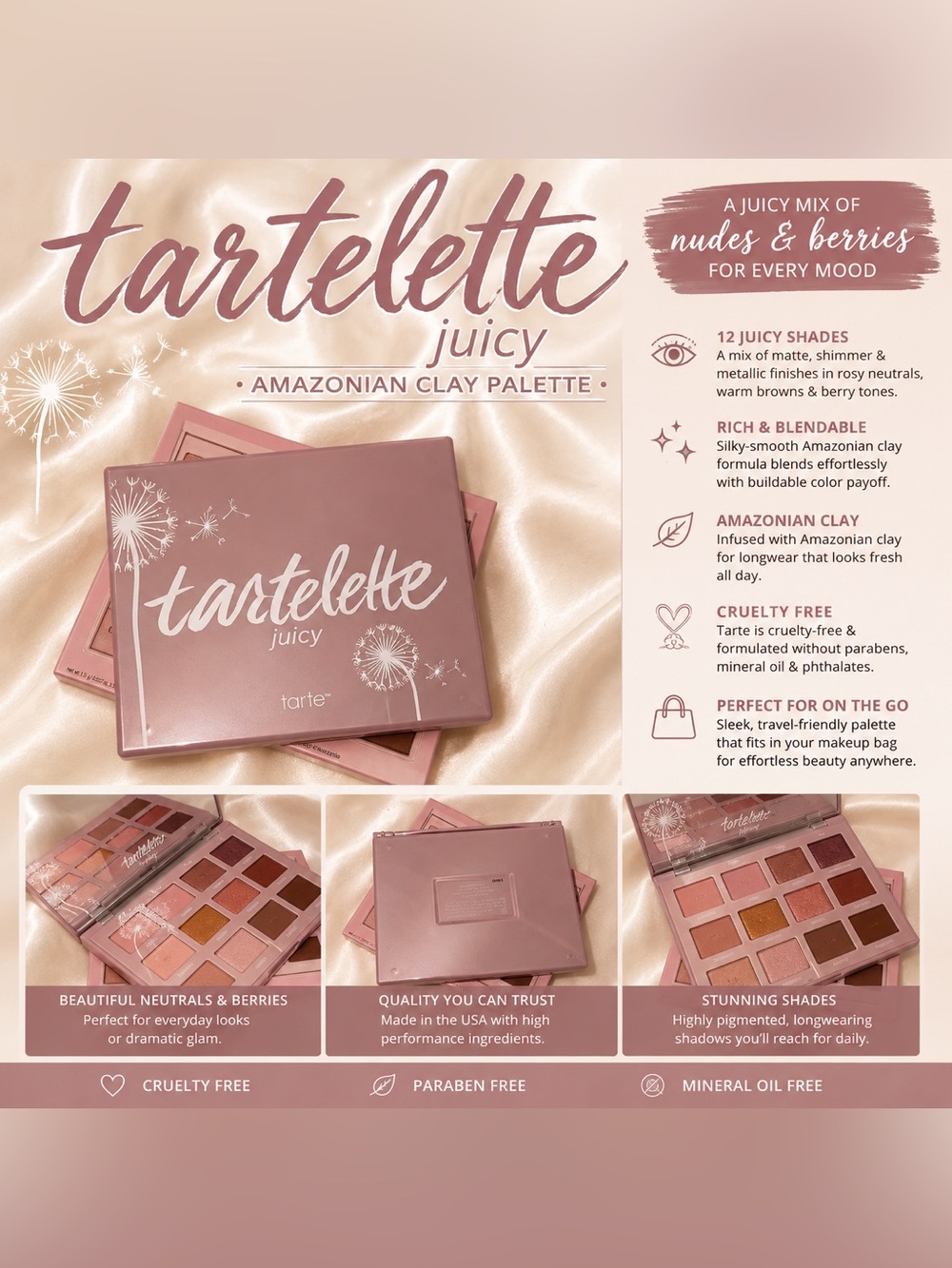 Tarte Tartelette Juicy Amazonian Clay Eyeshadow Palette